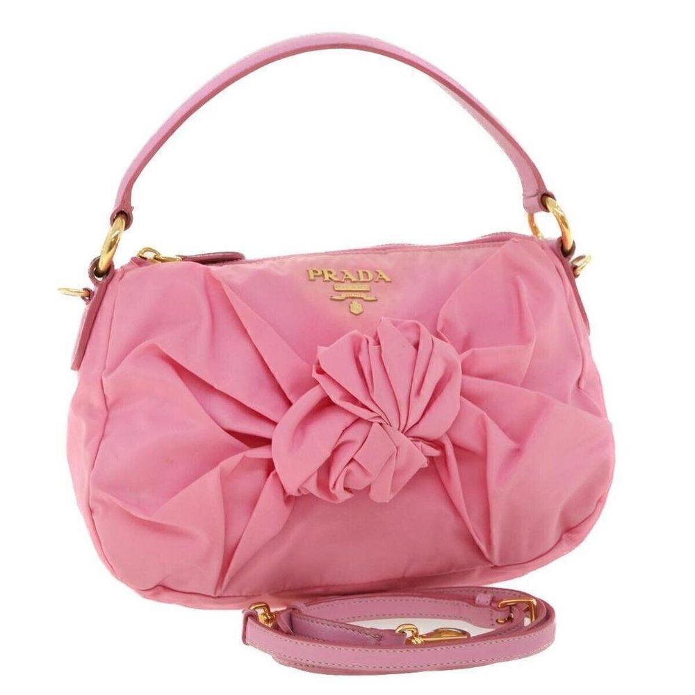 PRADA Hand Bag Nylon 2way Pink
